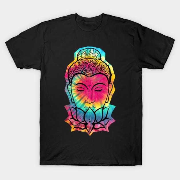 Tie-dye Lotus Buddha T-Shirt by kzenabi
